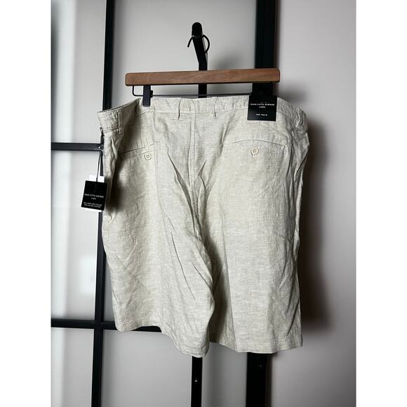 NWT Saks Fifth Avenue Linen Blend Shorts Men's Size 38 - Picture 2 of 6